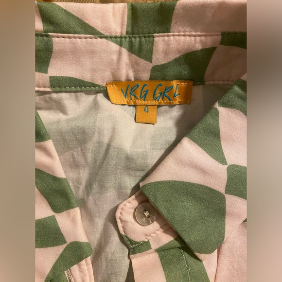 VRG GRL N.Y Heat Check Button Front Shirt // Green - Picture 7 of 7